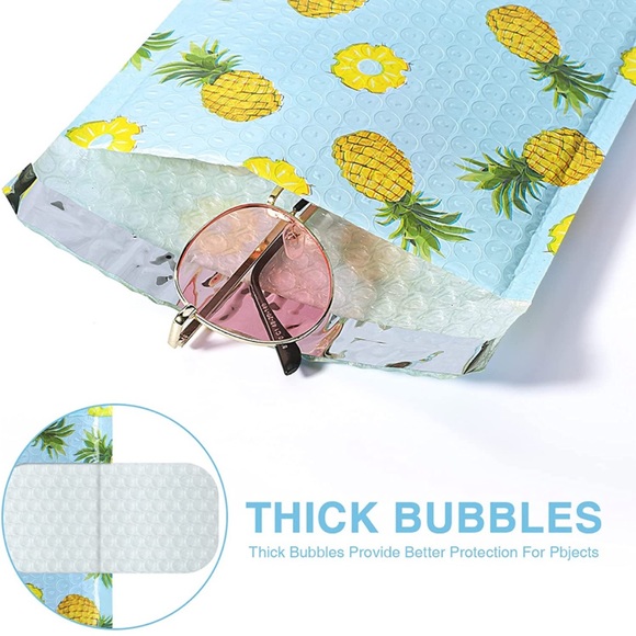 8 Count 8.5” X 12”  Pineapple Bubble Mailers, Shipping Supplies, PRICE IS FIRM - Picture 3 of 5
